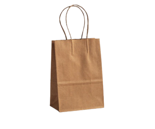 Baby (140w+80x200h) Brown Twisted Handle Paper Bag