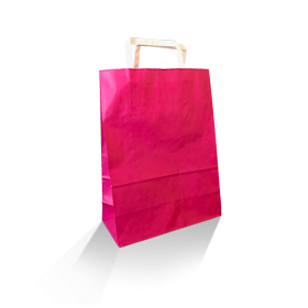 XS (220w+100x290h) Cerise Solid Paper Carry Bag