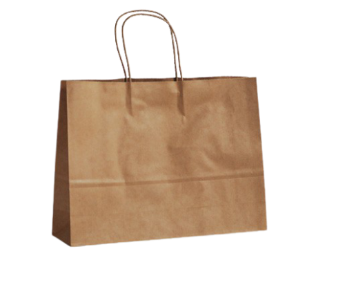 Small Boutique (350w+100x260h) Brown Twisted Handle Paper Bag